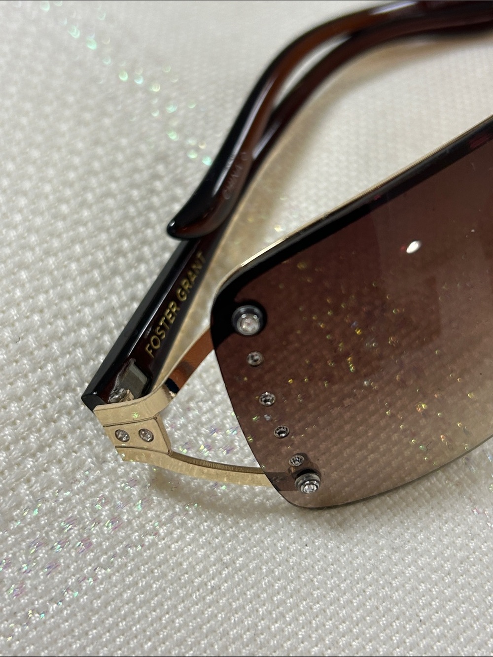 Foster Grant Brown Gradient Aviator & Rimless Sunglasses Duo image 3